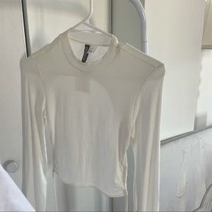 H&M long sleeve crop top with tie back